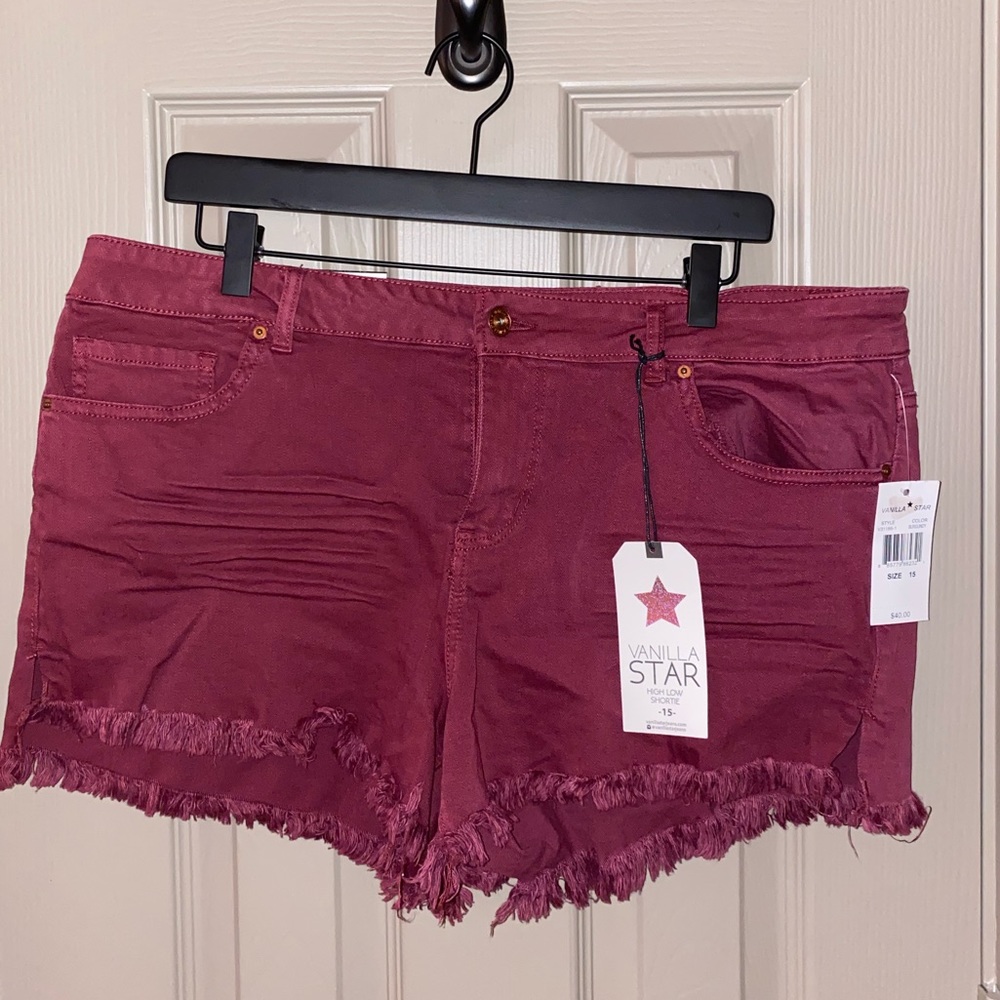 NWT - Vanilla Star Burgundy Shorts